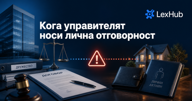Кога управителят носи лична отговорност